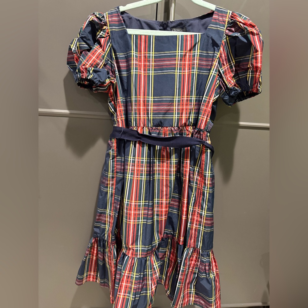 Crewcuts Girls Plaid Puff Sleeve Dress Size 10 | Fall Holiday